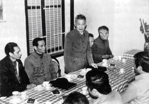 Đồng chí Lê Văn Lương tại lễ công bố Quyết định thành lập Nhà xuất bản Hà Nội, ngày 24/11/1979 (Ảnh tư liệu)